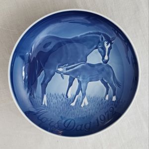 Vtg Copenhagen Horse Plate Mothers Day 1972 B&G Made in Denmark